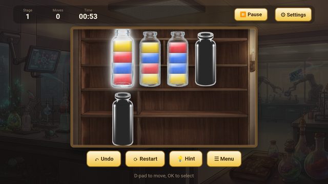 Color sand sorting exercise